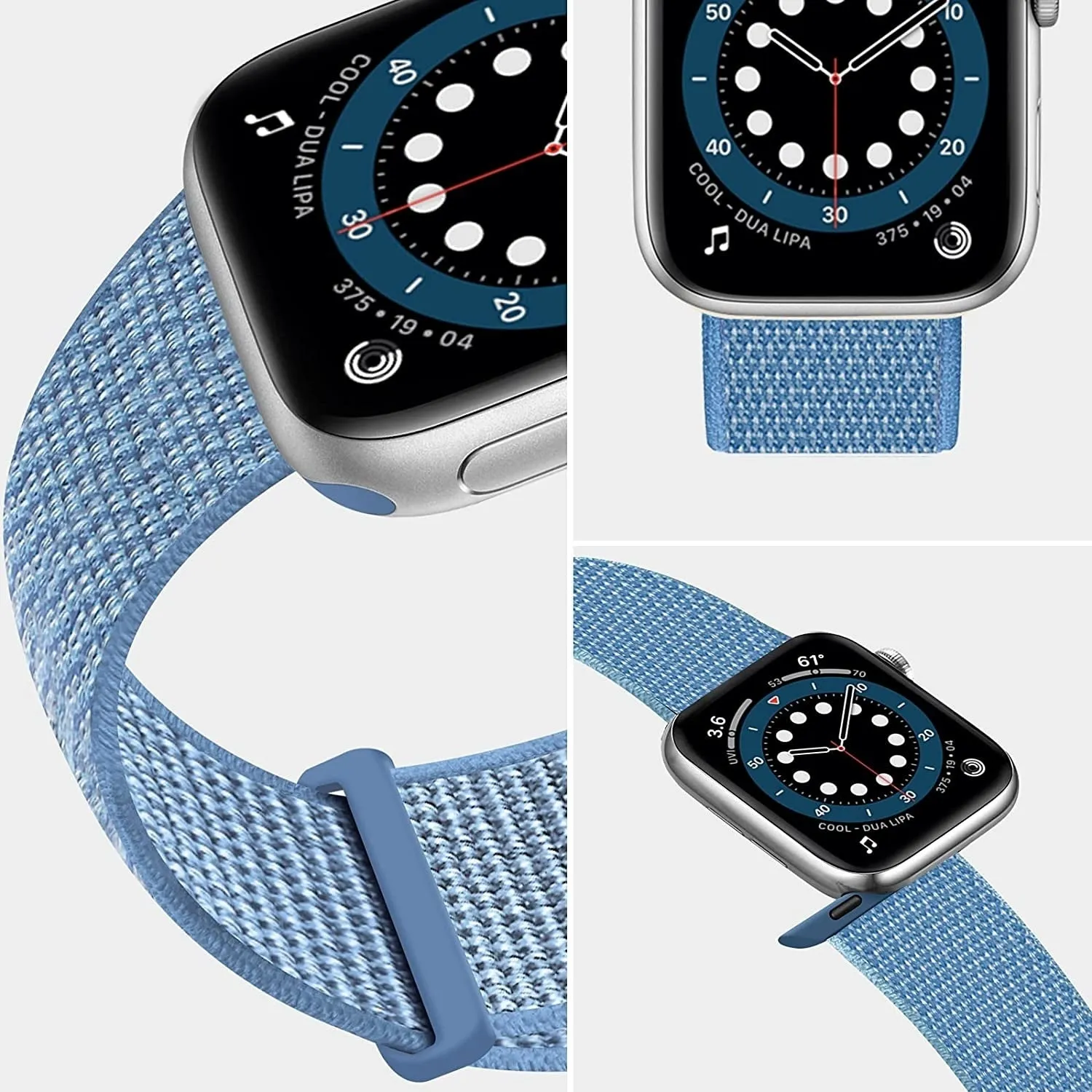 Apple Watch Nylon Loop Strap (Blue) Trendy Appeal Comfort Layer