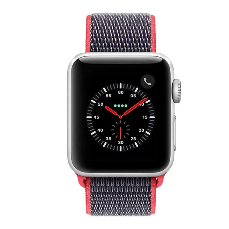 Apple Watch Nylon Strap (Pink/Indigo) Minimal Style Premium Functional Look
