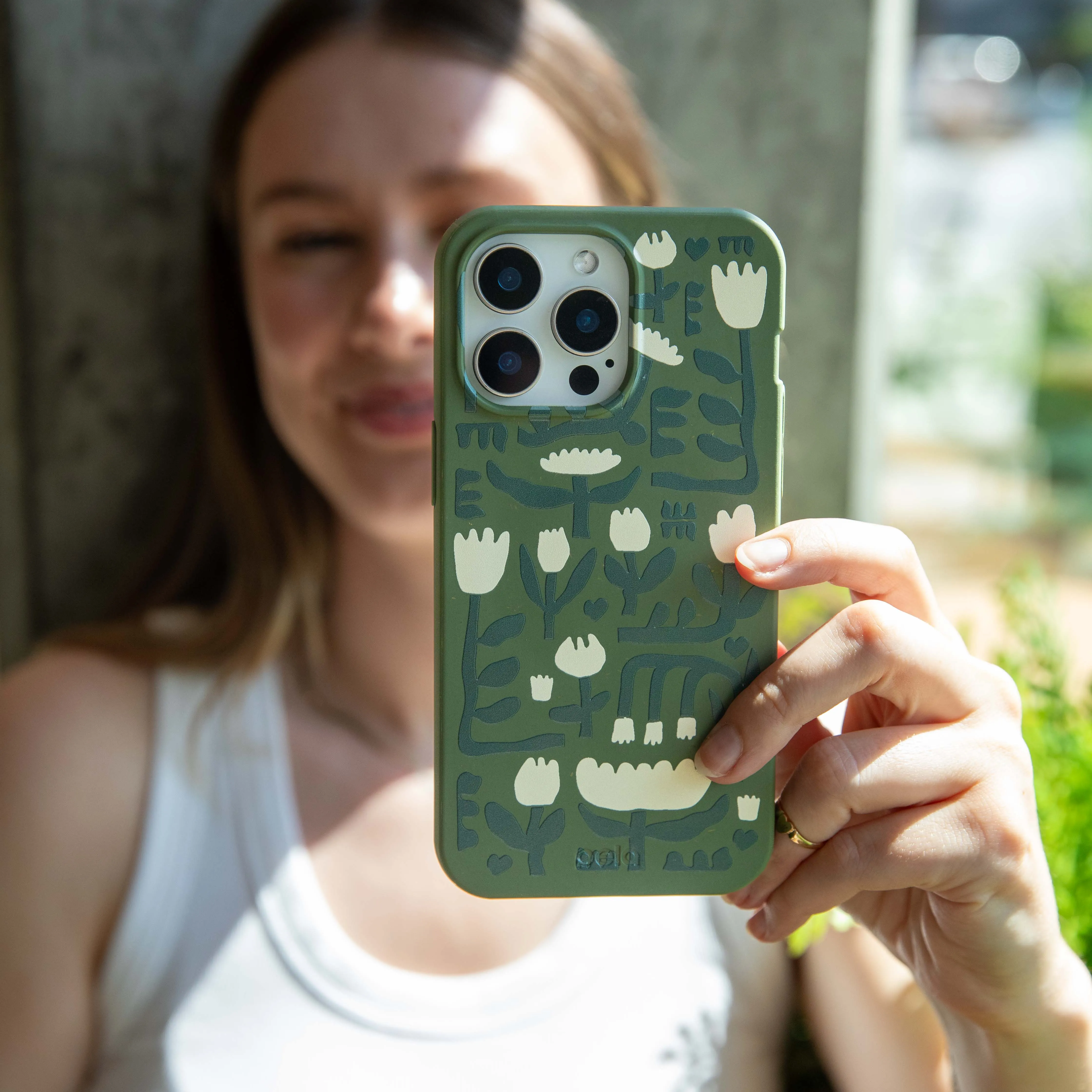 Smooth Grip Layer Forest Floor Abstract Tulips iPhone Air Case