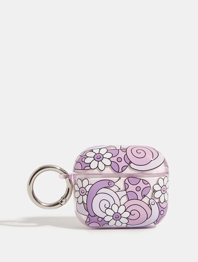 Tech Accessory Case Lilac Snail Airpods Case