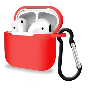 Portable Tech Holder Trendy Handy Case Silicone Wash-Proof Red Airpods Pro Cover Case