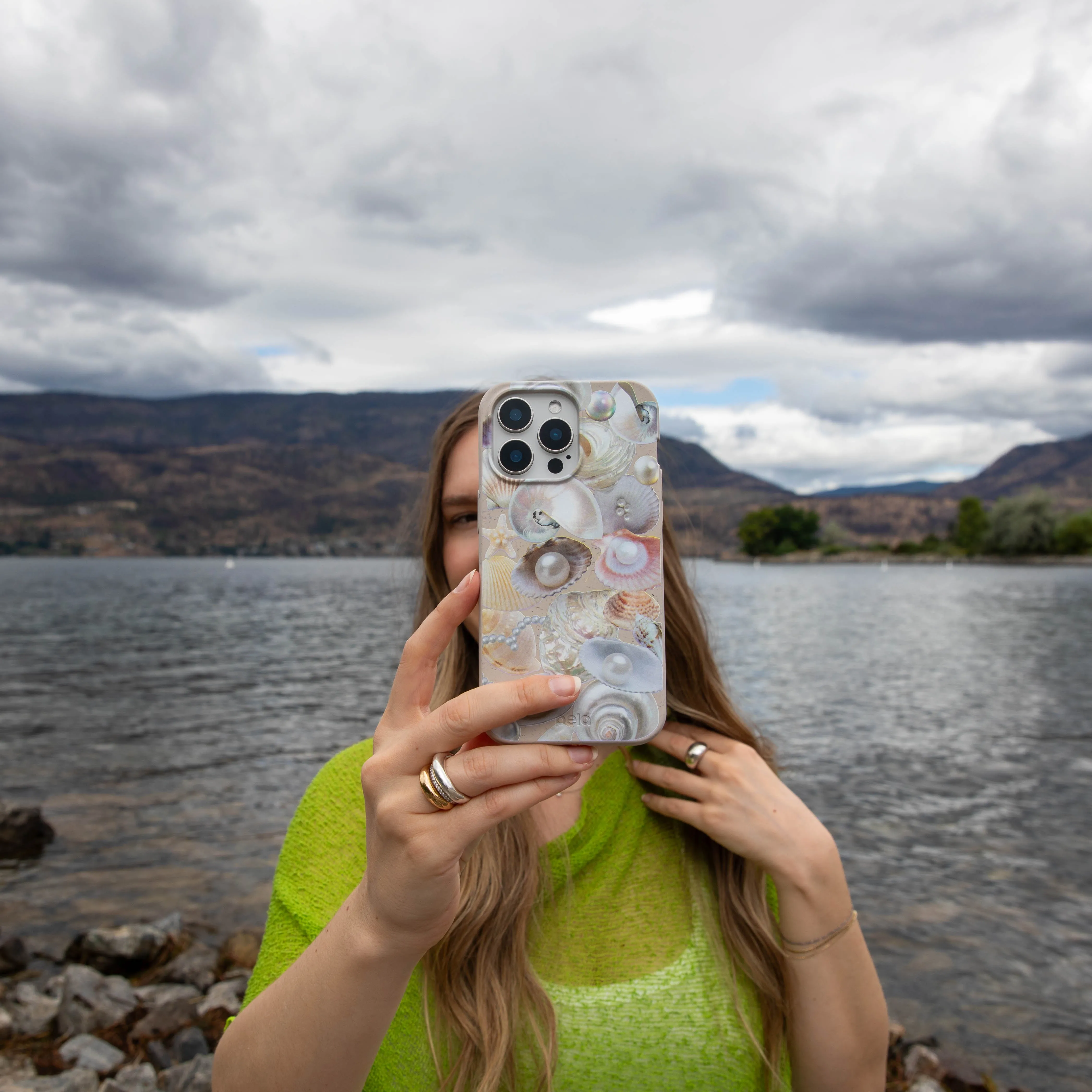 Flexible Protection Compact Texture Layer London Fog Sea Gems iPhone Air Case