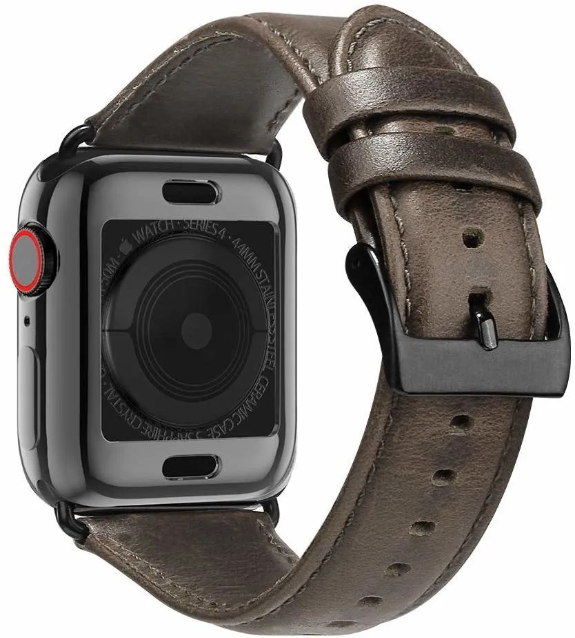 Apple Watch Leather Strap (Dark Brown) Outdoor Wear