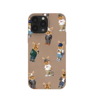 Chocolate Brown Rabbit Friends iPhone 13 Pro Max Case Phone Accessory