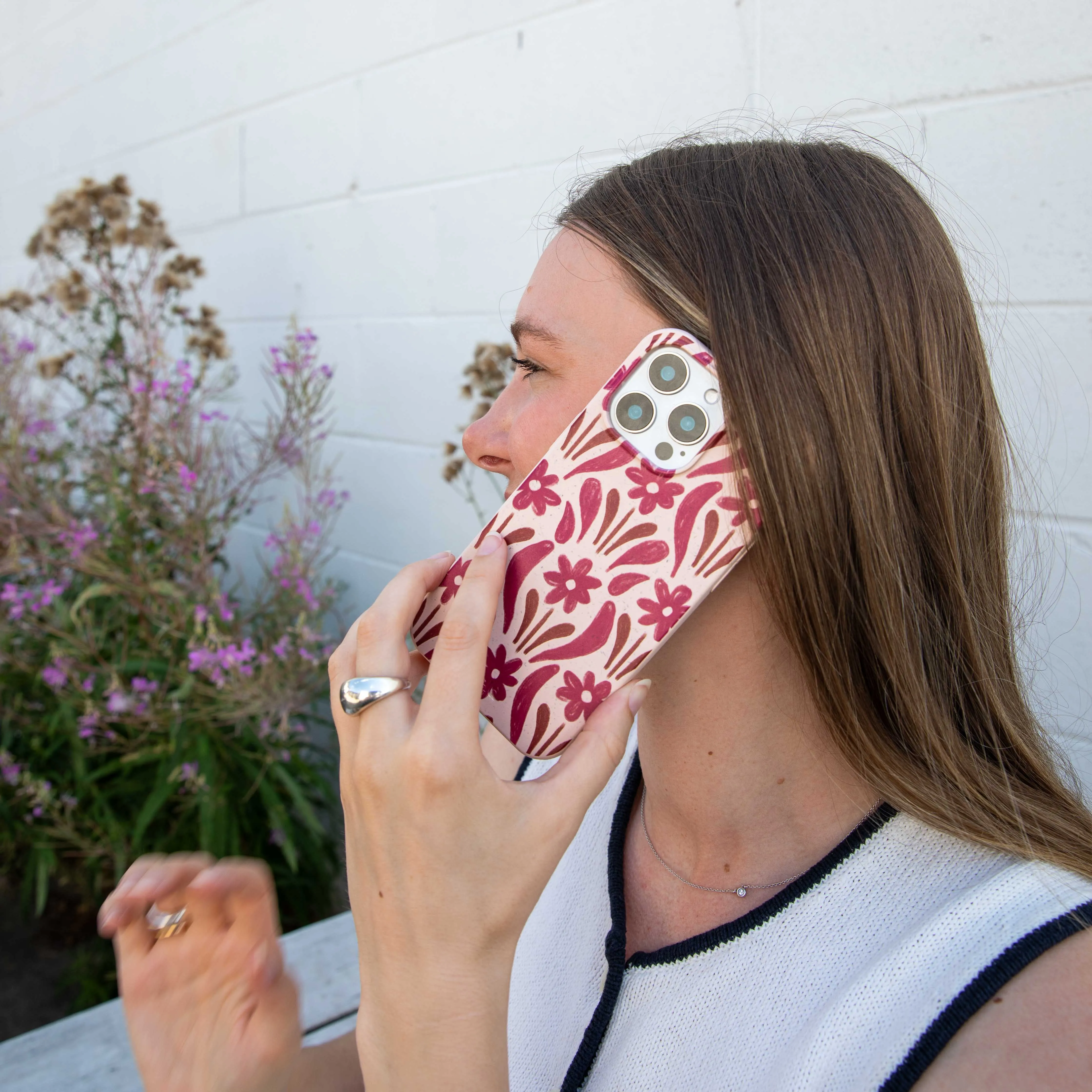 Seashell Flower Stack iPhone Air Case Hybrid Texture Layer Luxury Surface Layer