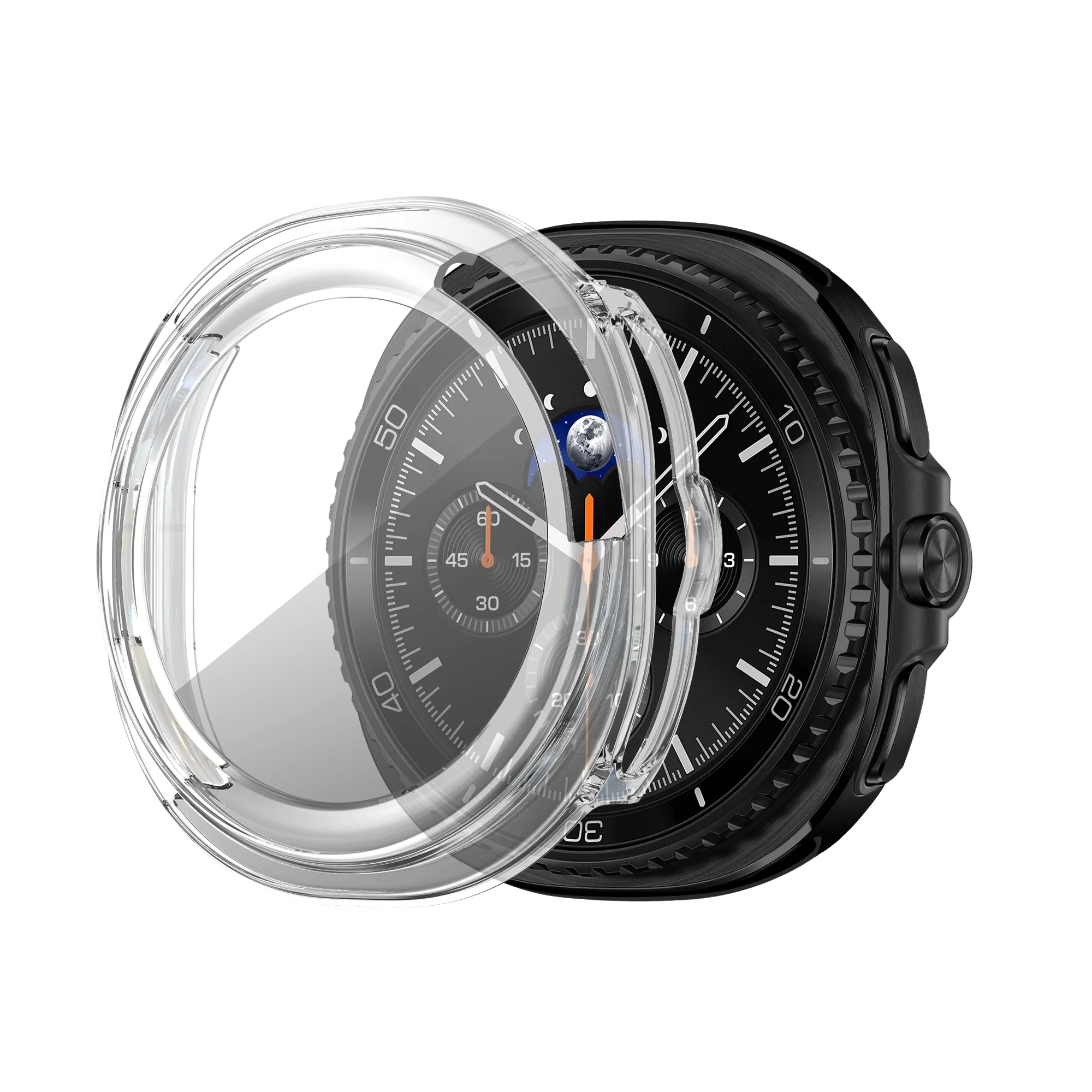 Bandz Samsung Galaxy Watch 8 Classic PC Cover with Glass (Transparent) Sport Ready