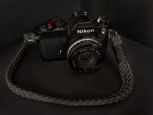 Flat Black Acrylic Camera Strap Outdoor Carry Office Accessory