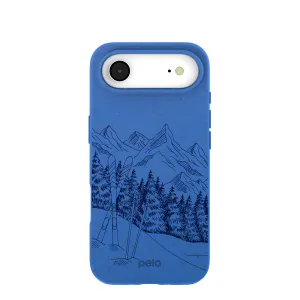 Electric Blue Backcountry Ski iPhone Air Case Matte Shield Sporty Design