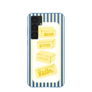 Minimal Cover Comfort Texture Electric Blue Butter Bars Samsung Galaxy S25 (Plus) Case