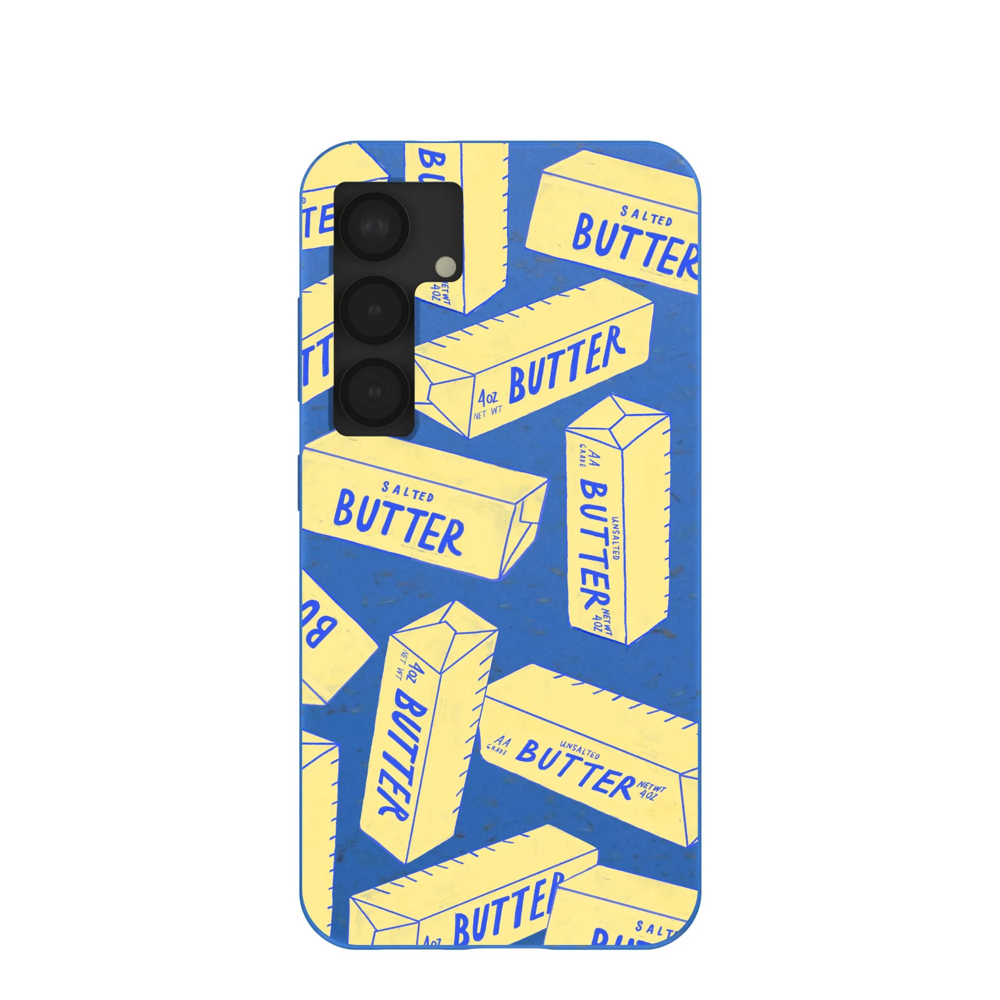 Travel Accessory Versatile Design Electric Blue Butter Love Samsung Galaxy S25 Case