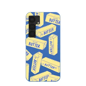 Travel Accessory Versatile Design Electric Blue Butter Love Samsung Galaxy S25 Case