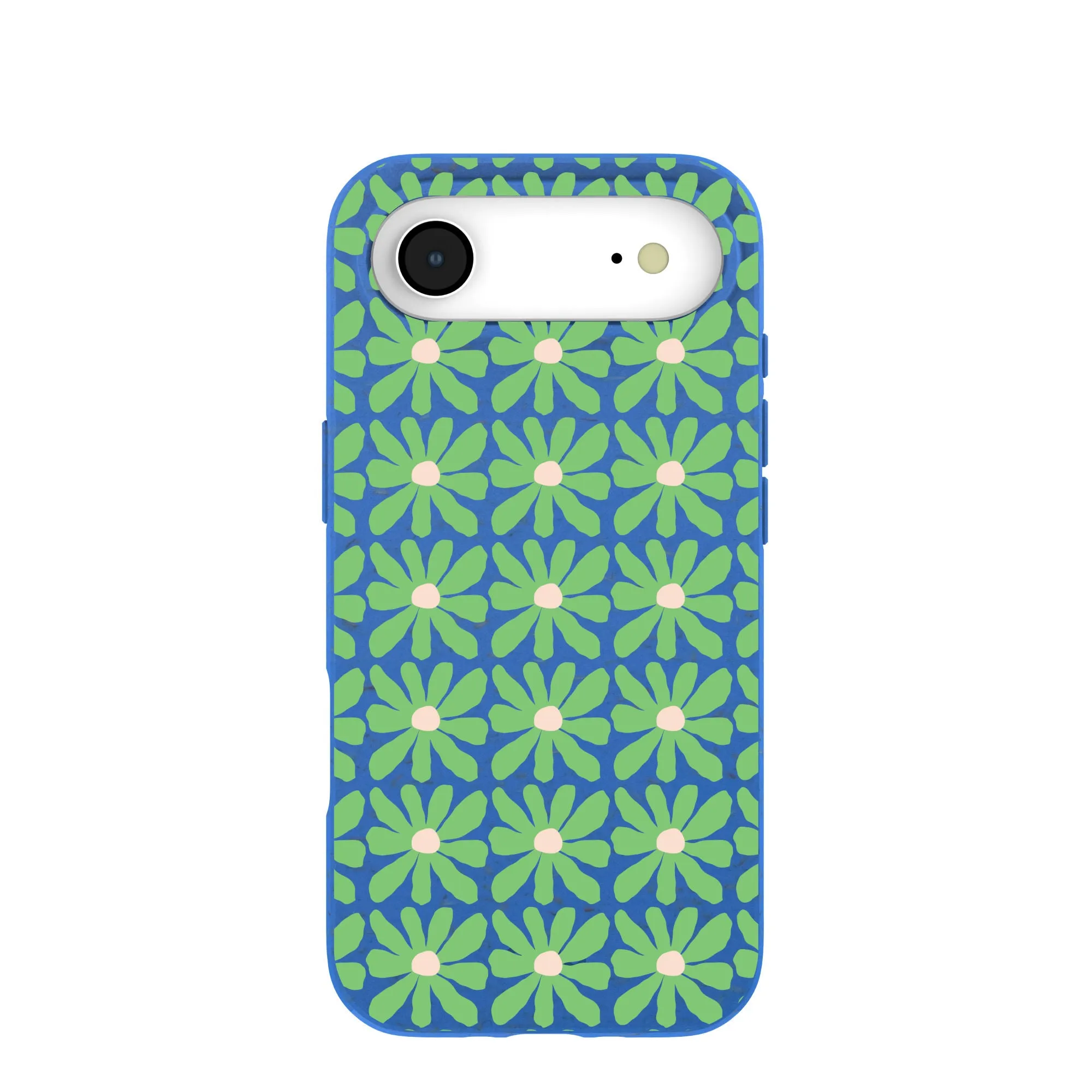 Electric Blue Flower Child iPhone Air Case Minimal Texture Layer Smooth Form