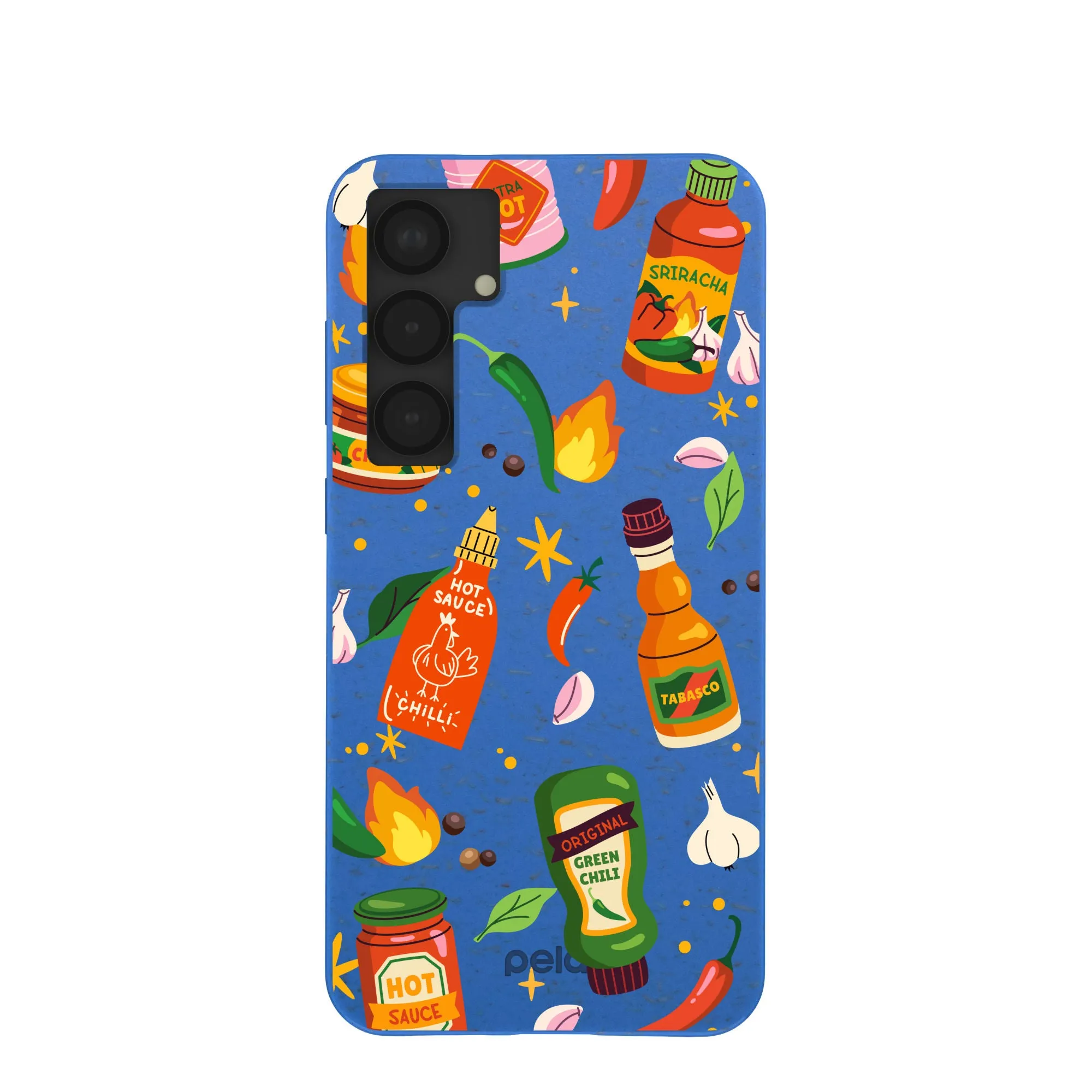 Smooth Outline Electric Blue Hot Stuff Samsung Galaxy S25 (Plus) Case