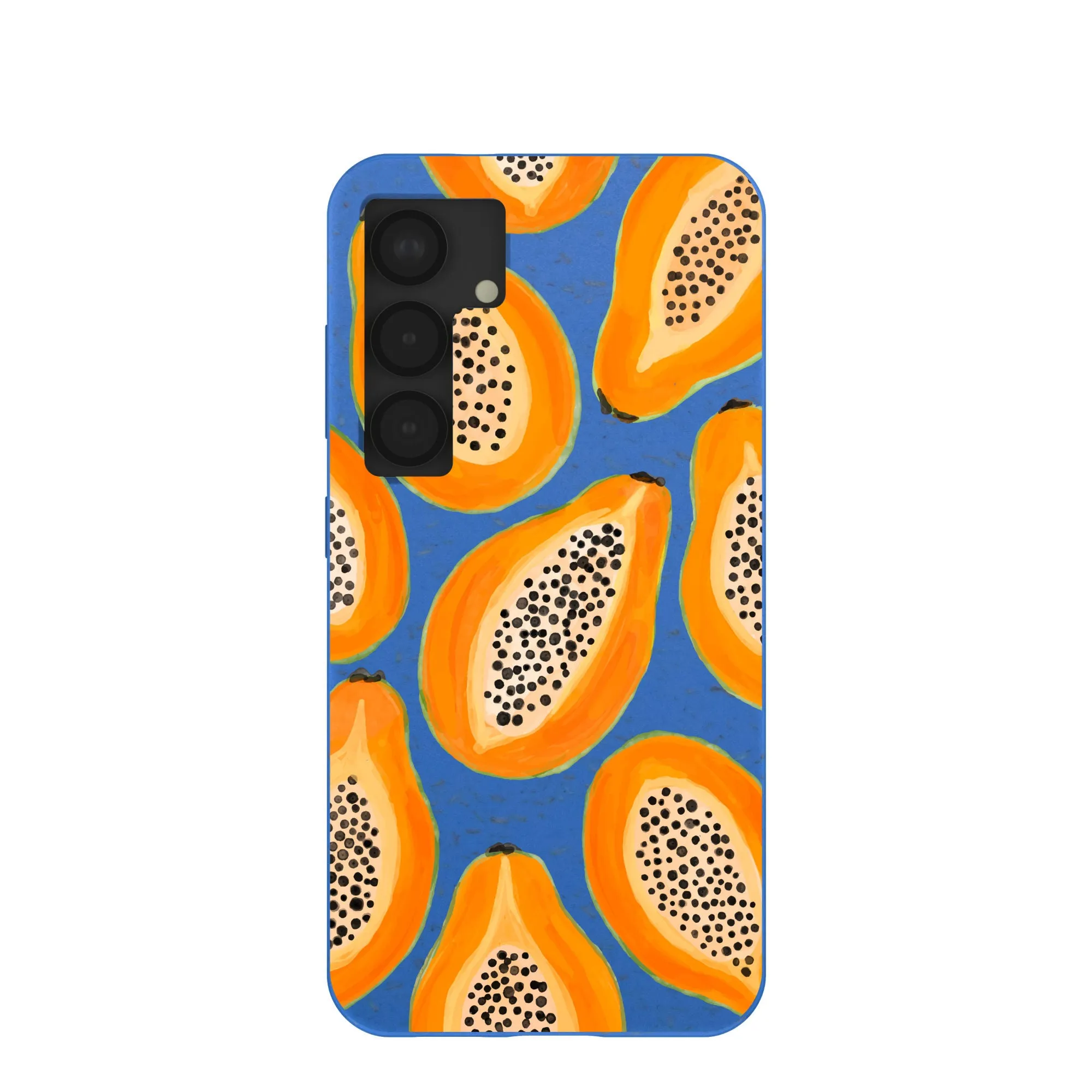 Sport Inspired Electric Blue Juicy Papayas Samsung Galaxy S25 Case