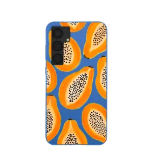 Soft Grip Layer Electric Blue Juicy Papayas Samsung Galaxy S25 (Plus) Case