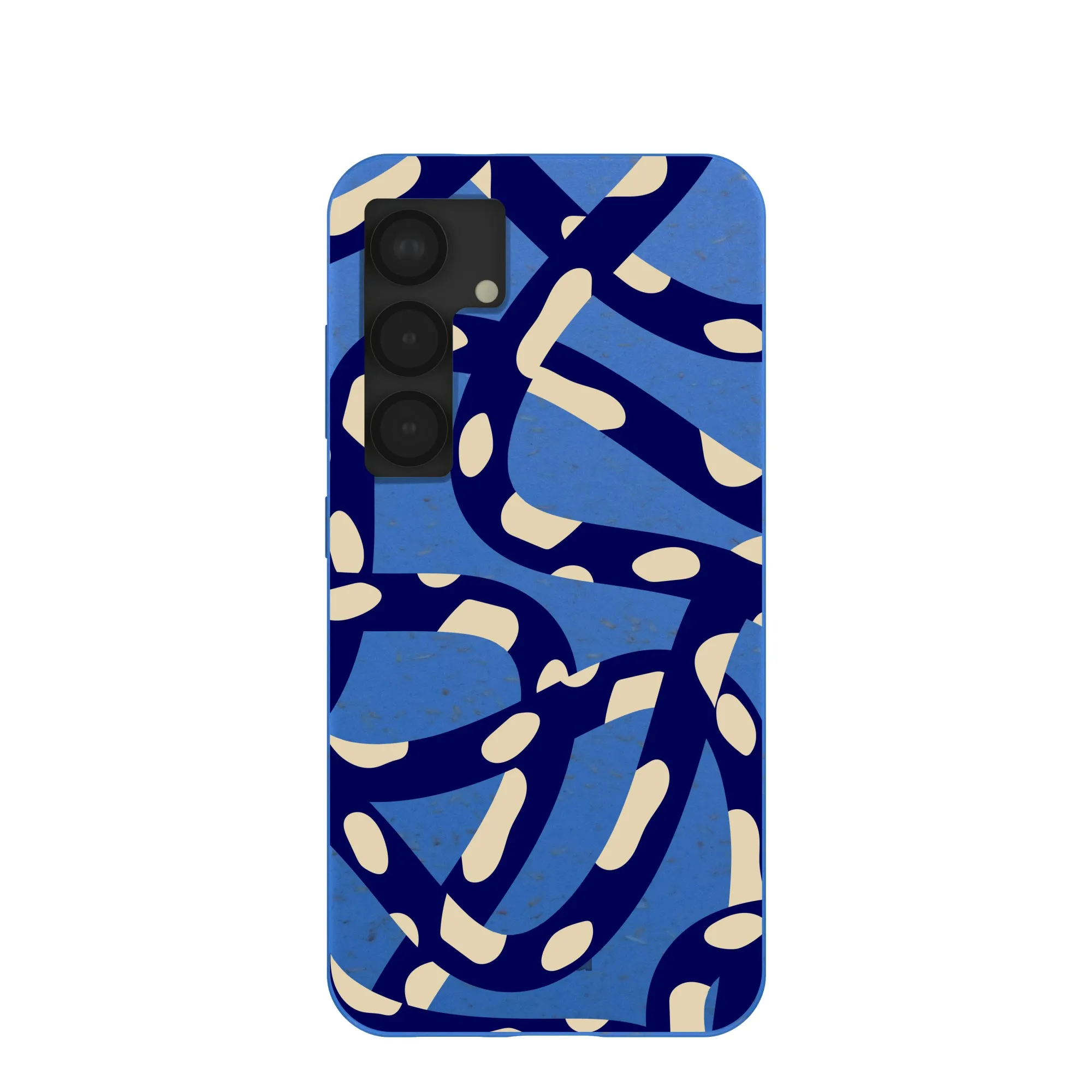 Clear Finish Durable Finish Electric Blue Noodles Samsung Galaxy S25 Case