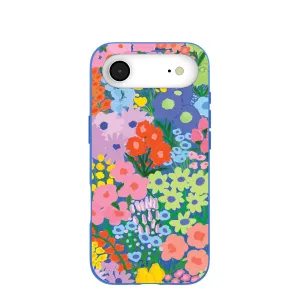 Smooth Pattern Electric Blue Painted Garden iPhone Air Case