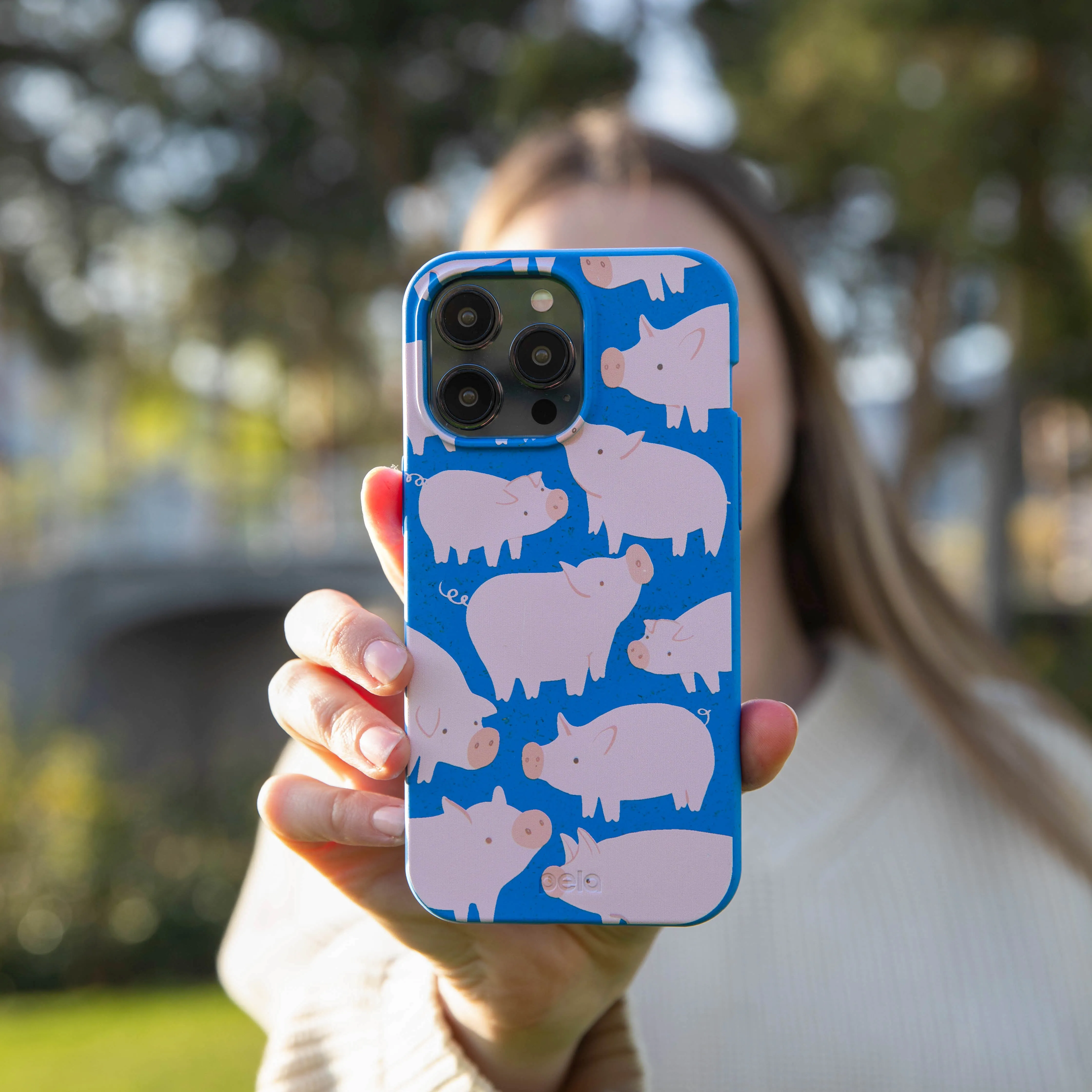 Electric Blue Piggies iPhone Air Case Elegant Pattern Design Portable Shield
