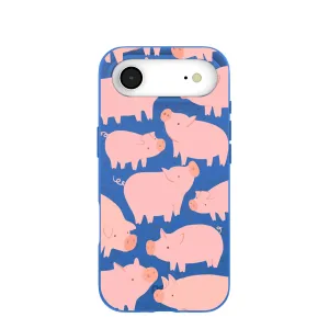 Electric Blue Piggies iPhone Air Case Classic Finish Minimal Protection