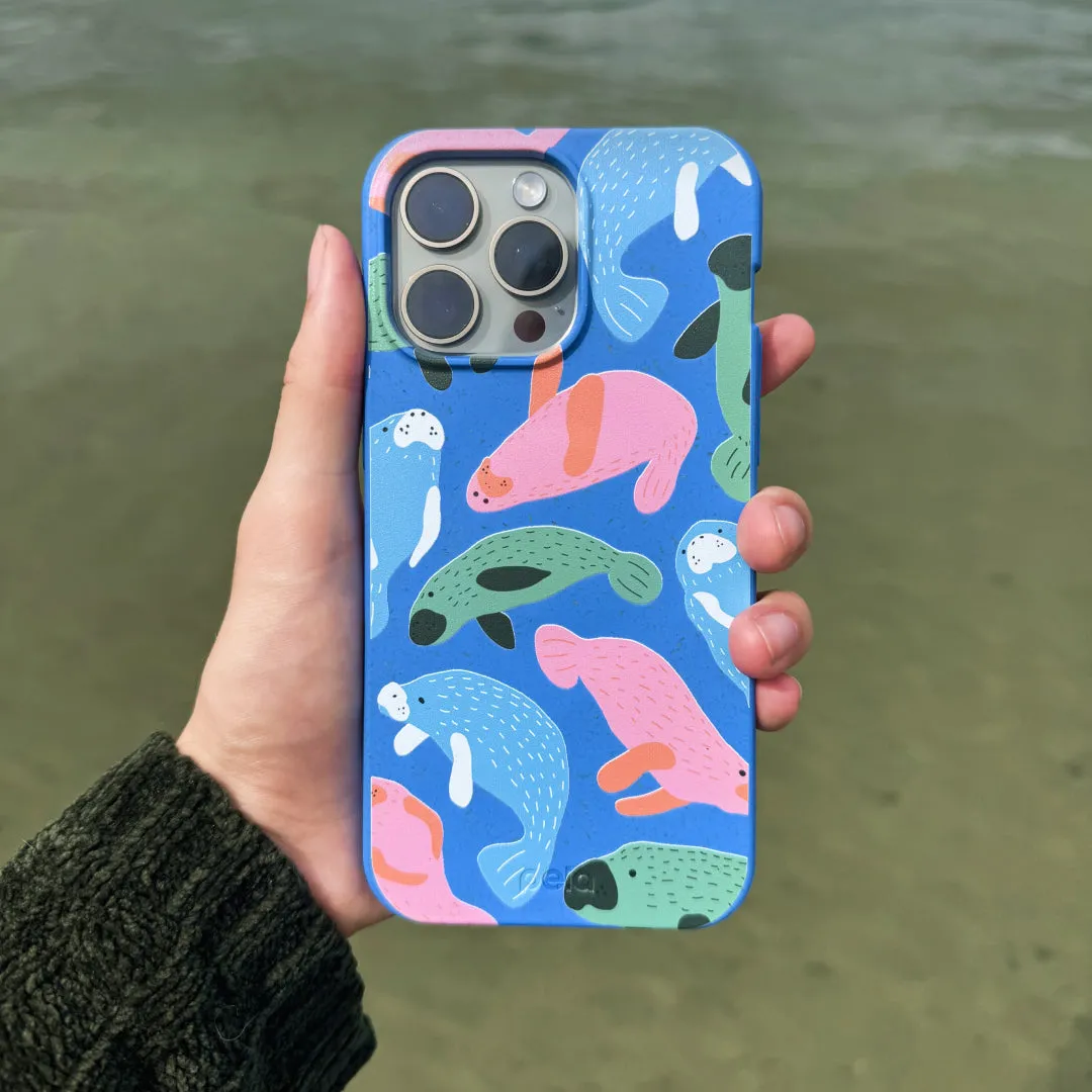 Lightweight Frame Everyday Carry Electric Blue Sea Cows iPhone Air Case