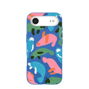 Compact Style Anti scratch Electric Blue Sea Cows iPhone Air Case