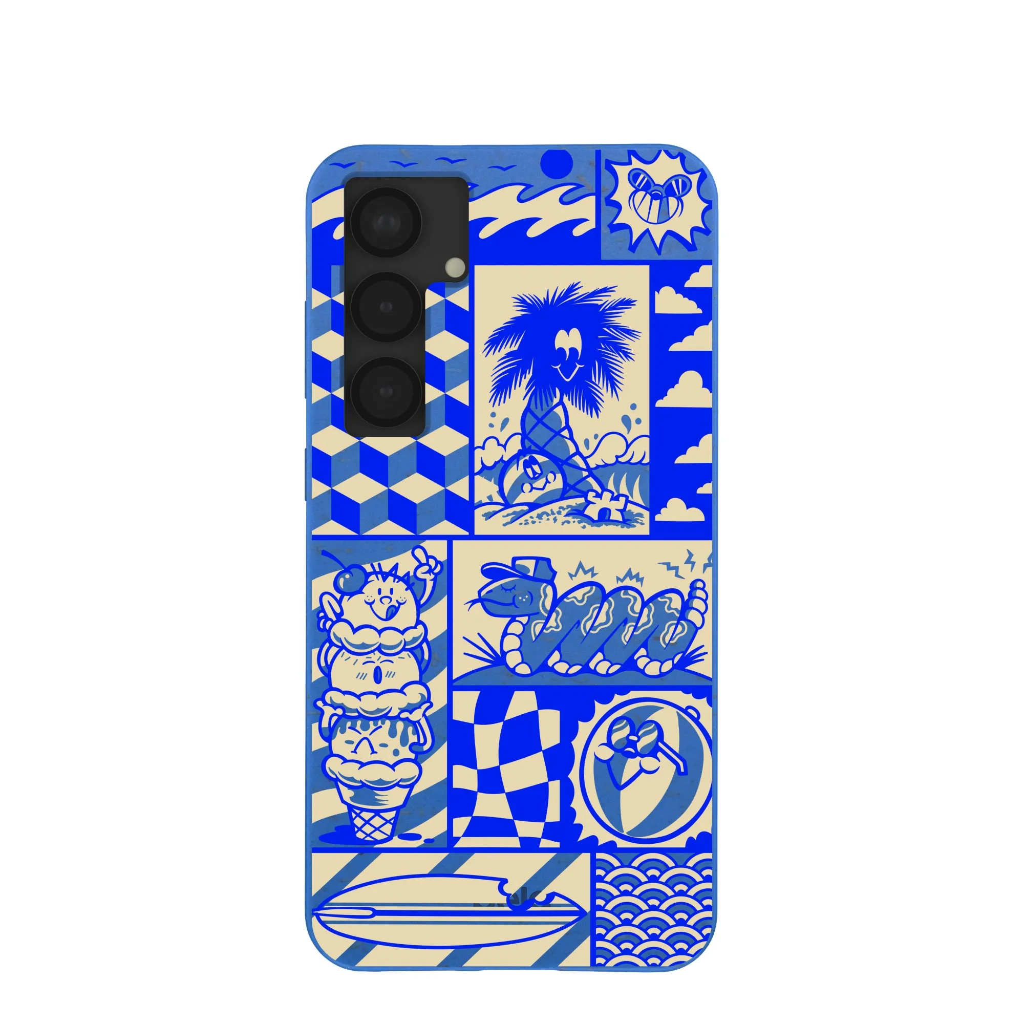 Shock Absorption Layer Fashion Choice Electric Blue Summer Blues Samsung Galaxy S25 (Plus) Case