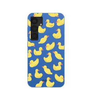 Flexible Design Color Finish Electric Blue Sunny Ducklings Samsung Galaxy S25 Case