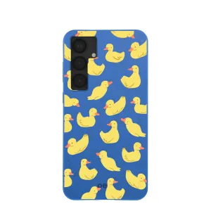 Electric Blue Sunny Ducklings Samsung Galaxy S25 (Plus) Case Everyday Function