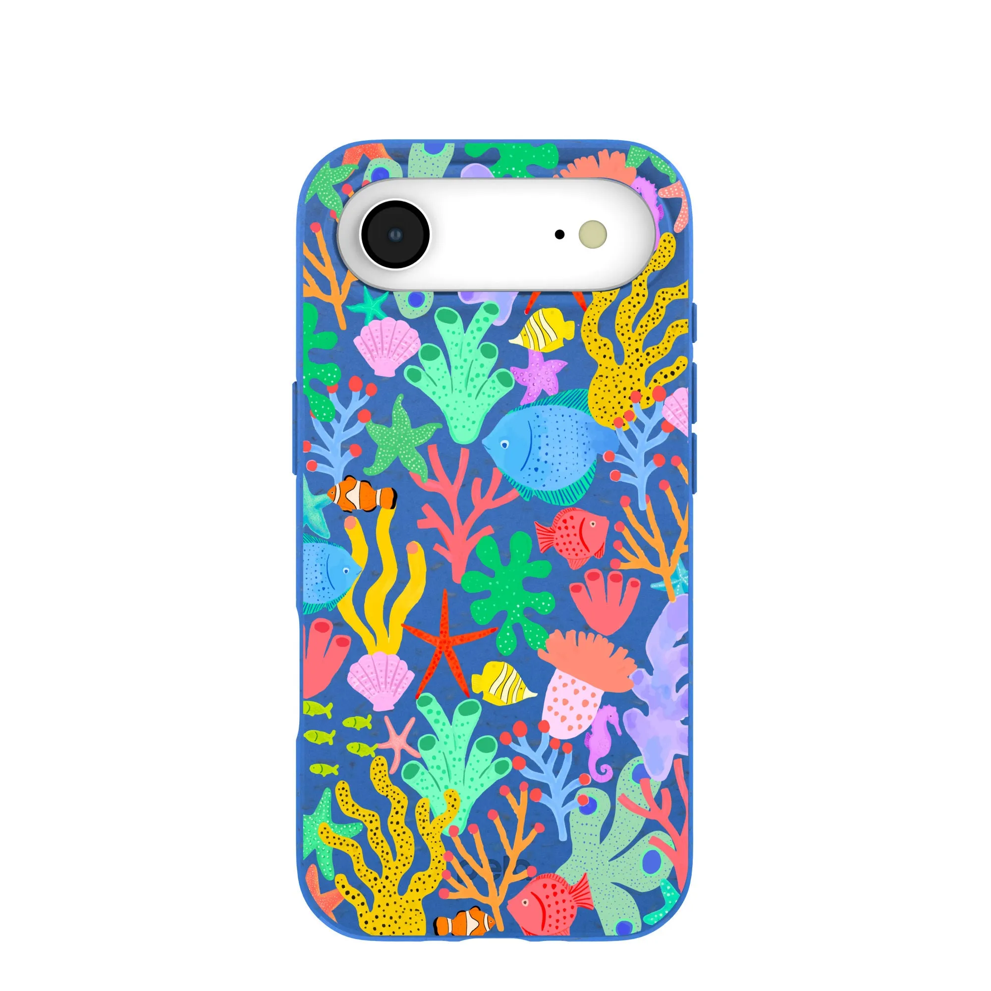Electric Blue Underwater Blooms iPhone Air Case Non Slip Surface