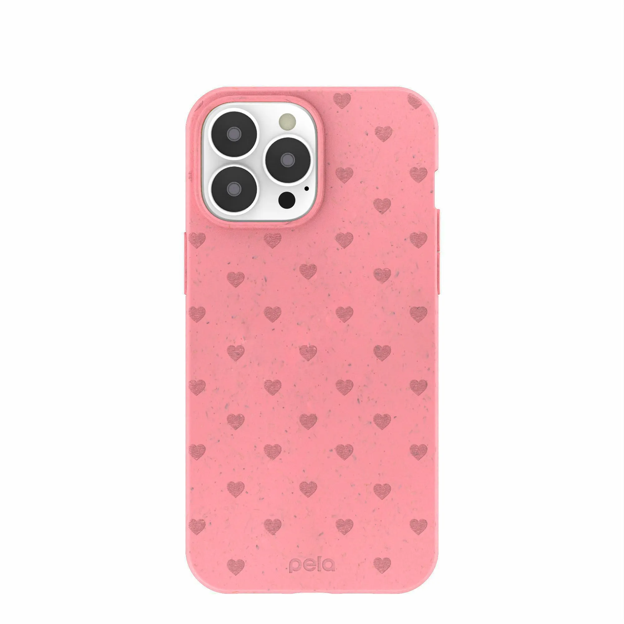 Bubblegum Pink Hearts iPhone 13 Pro Max Case Premium Feel