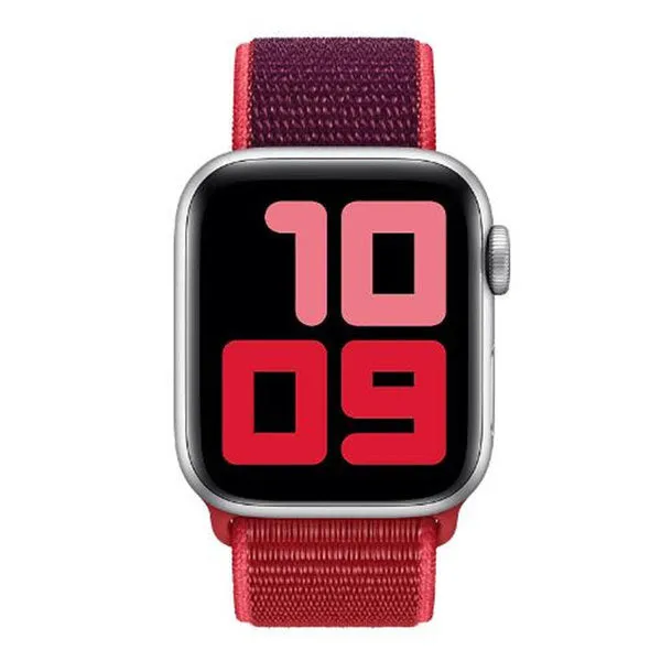Sleek Active Option Apple Watch Nylon Strap (Purple/Red)