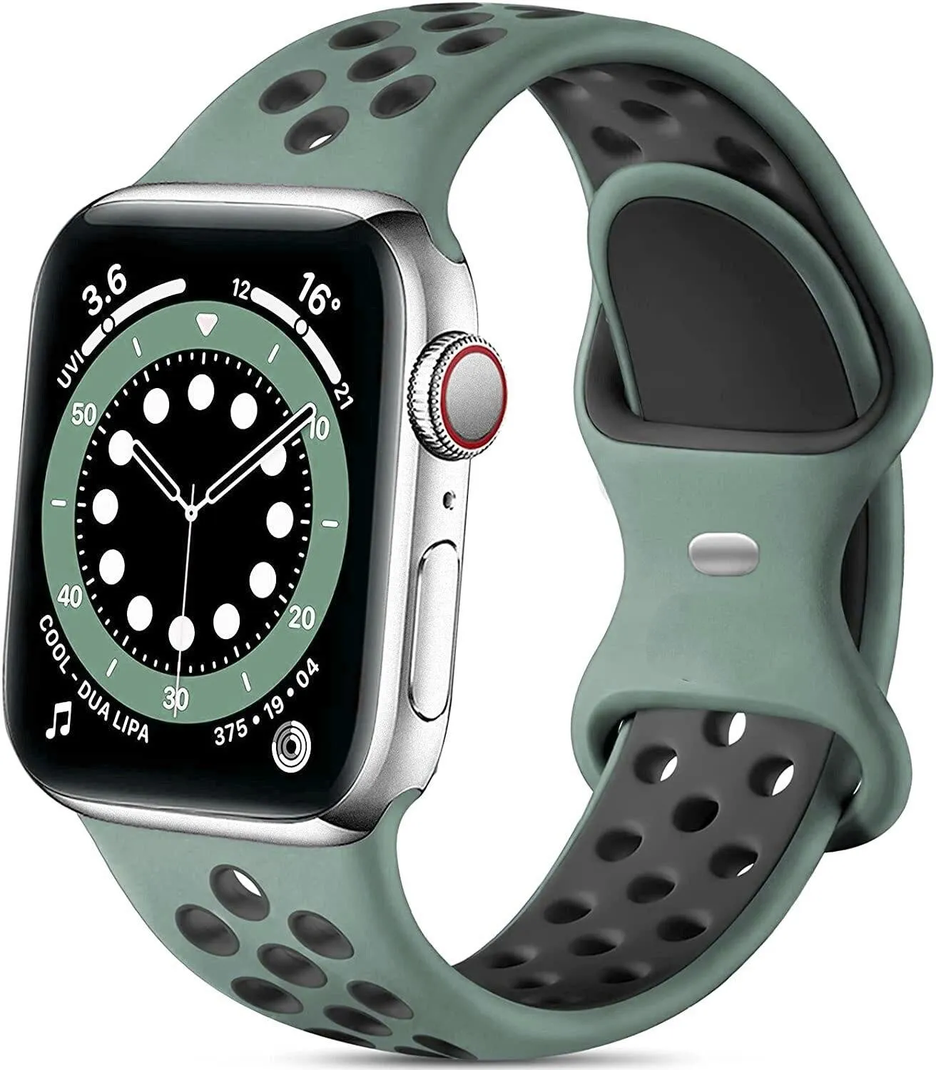 Apple Watch Sport Strap (Cyan/Black) Outdoor Motion Accessory