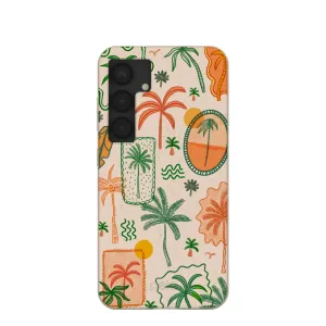 Seashell Palmography Samsung Galaxy S25 Case Vibrant Colors Ergonomic Texture