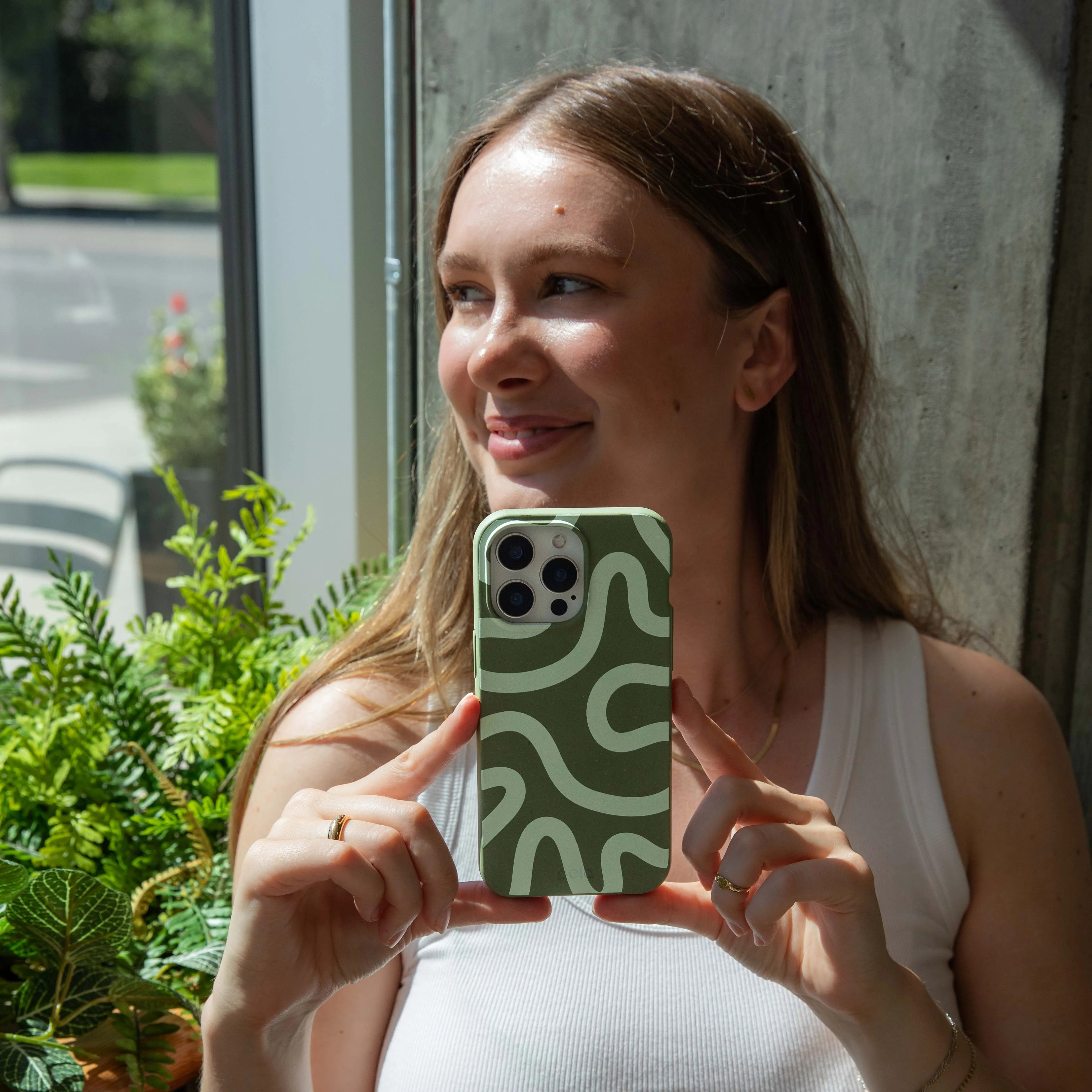 Rugged Pattern Texture Ergonomic form Forest Floor Wiggles iPhone Air Case