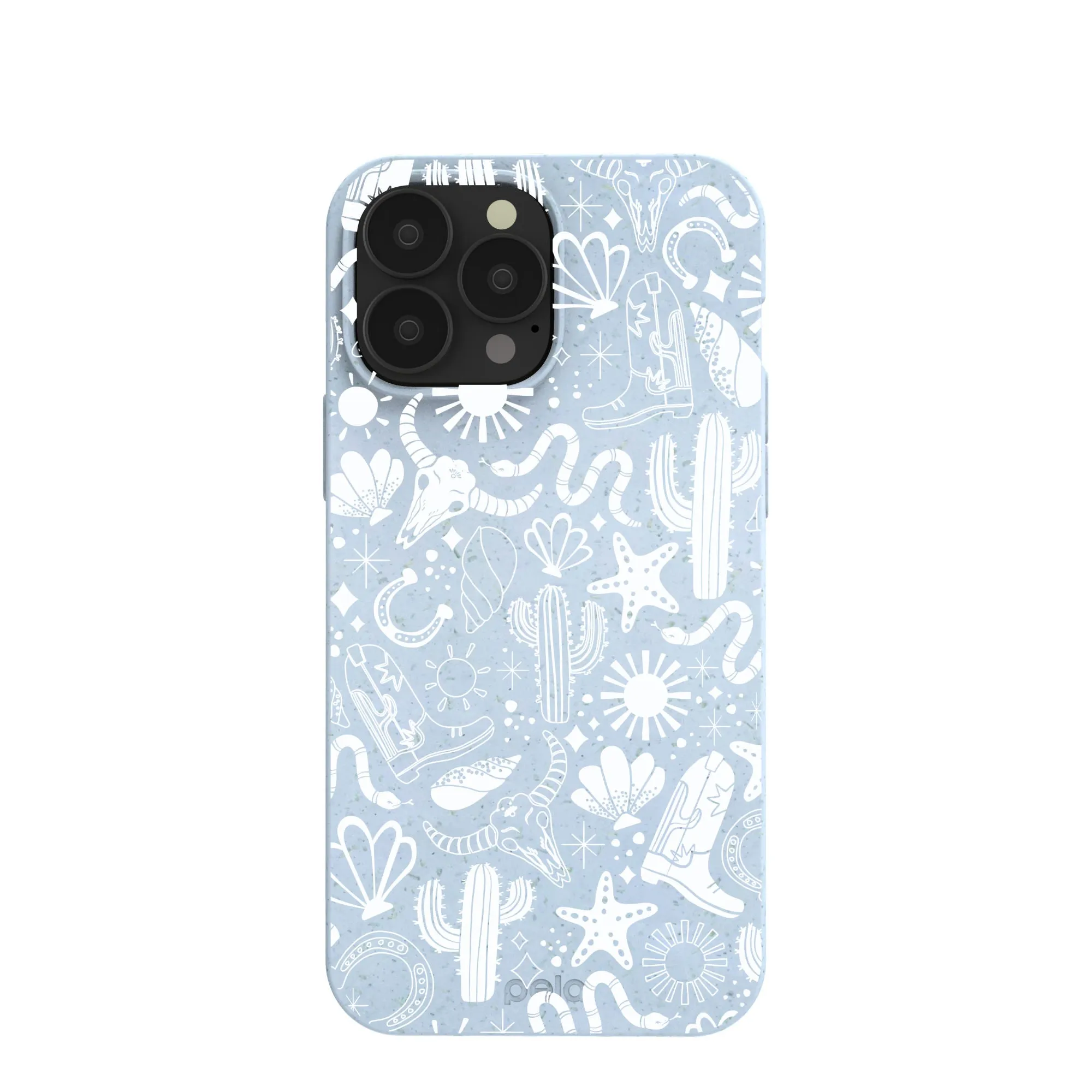 Powder Blue Coastal Rodeo iPhone 13 Pro Max Case Everyday Fit Smooth Fit