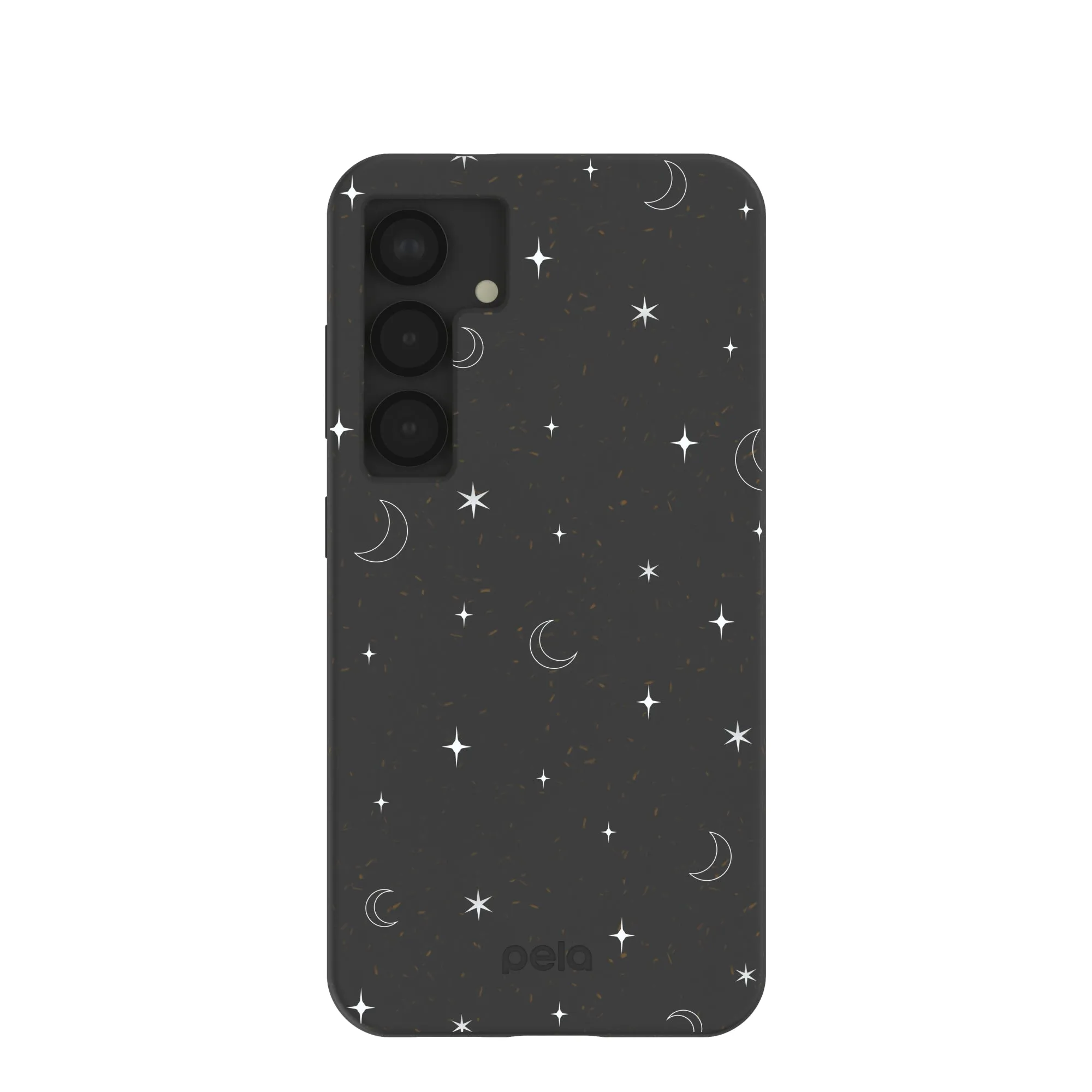 Black Quiet Stars Samsung Galaxy S25 Case Hybrid Texture Design Durable Texture Build