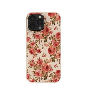Travel Friendly Seashell Rose Garden iPhone 13 Pro Max Case