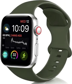 Apple Watch Silicone Strap Classic (Army Green) Rugged Comfort Sleek Functional Style