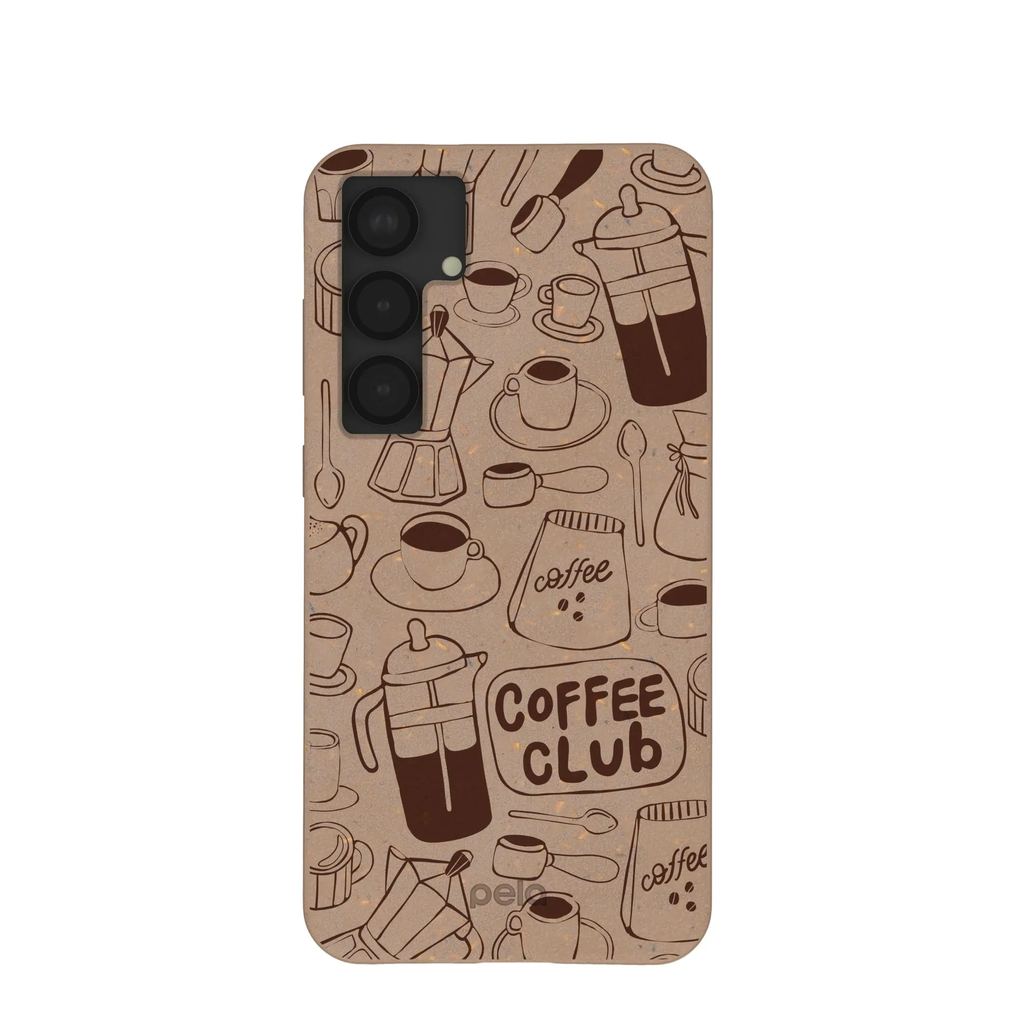 Chocolate Brown Coffee Club Samsung Galaxy S25 (Plus) Case Casual Texture Marble Pattern