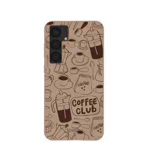 Chocolate Brown Coffee Club Samsung Galaxy S25 (Plus) Case Casual Texture Marble Pattern