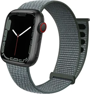 Formal Outfit Durable Quality Apple Watch Nylon Loop Strap (Grey-Green)