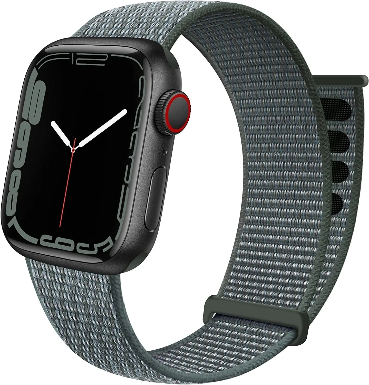 Formal Outfit Durable Quality Apple Watch Nylon Loop Strap (Grey-Green)