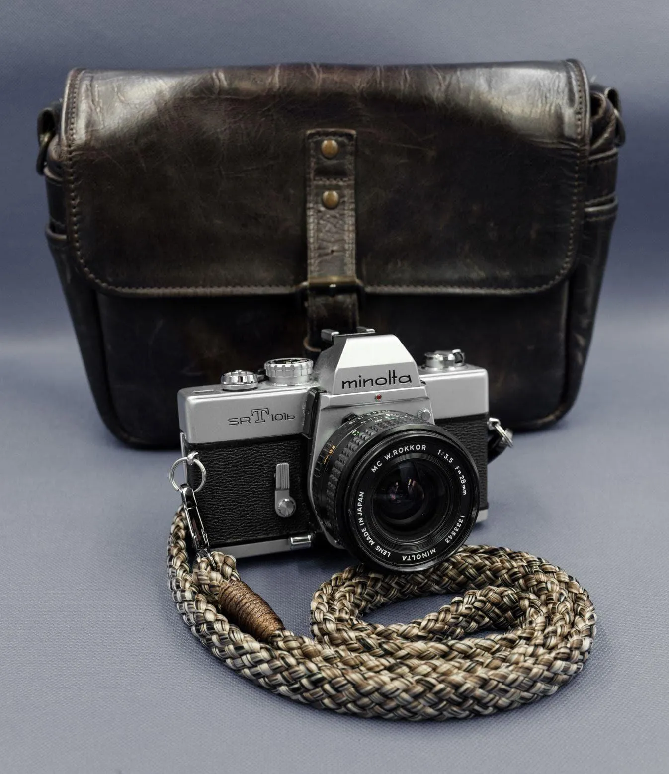 Eco Friendly Soft Grip Flat Moccasin Acrylic Camera Strap