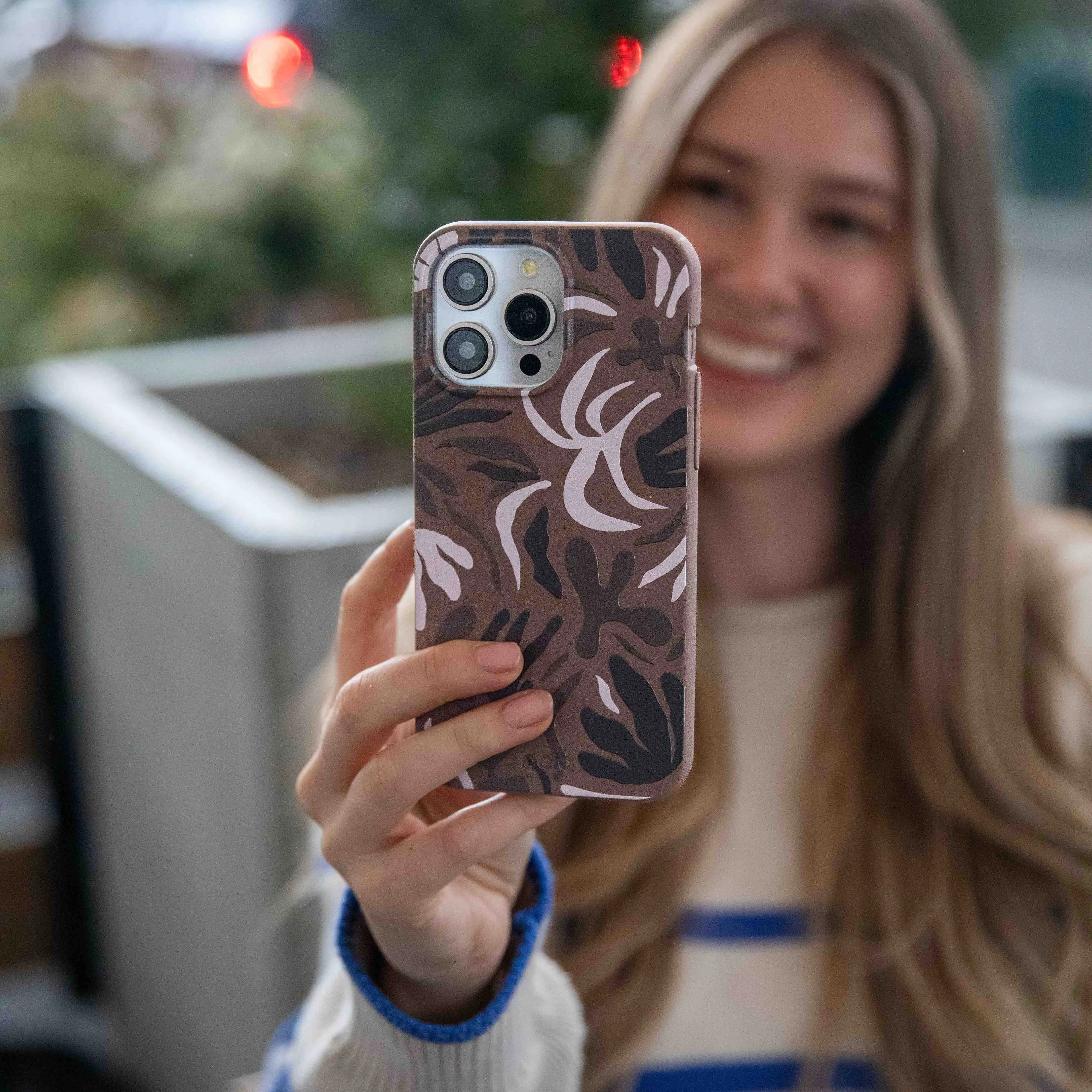 Chocolate Brown Terra Forms iPhone Air Case Stylish frame