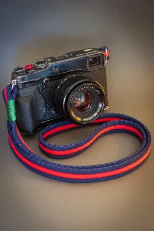 Flat Blue/Red Acrylic Camera Strap Women Strap