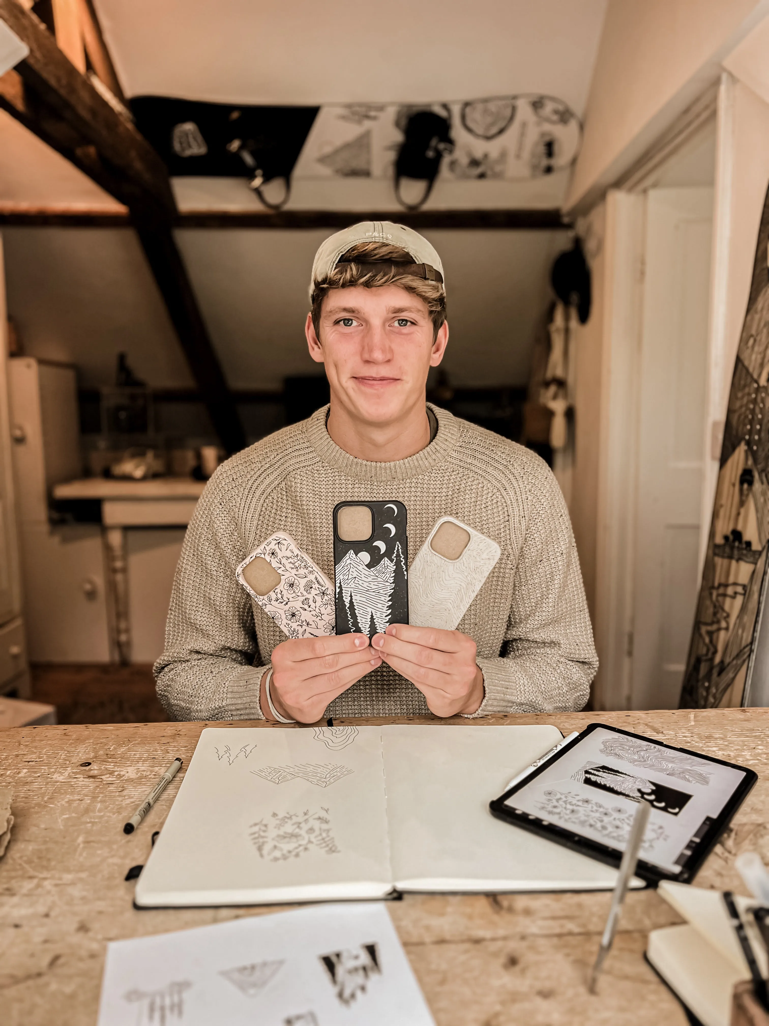 Black Moonlight Peaks iPhone Air Case Non slip grip Flexible Grip Form