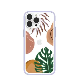 Clear Abstract Botanics iPhone 13 Pro Max Case With Lavender Ridge Clear Edge Minimal Texture Layer