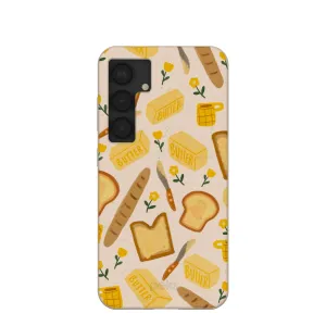 Creative Style Protective Fit Seashell Toast Garden Samsung Galaxy S25 Case