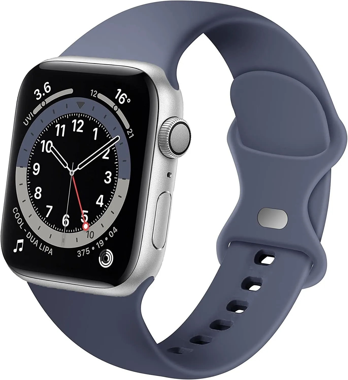 Apple Watch Silicone Strap Classic (Grey-Blue) Lightweight Utility Gear