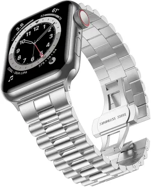 Apple Watch Steel Strap Presidential (Silver) Modern Utility Look Modern Comfort